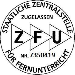 ZFU-Siegel zur Zertifizierung des Fernkurses